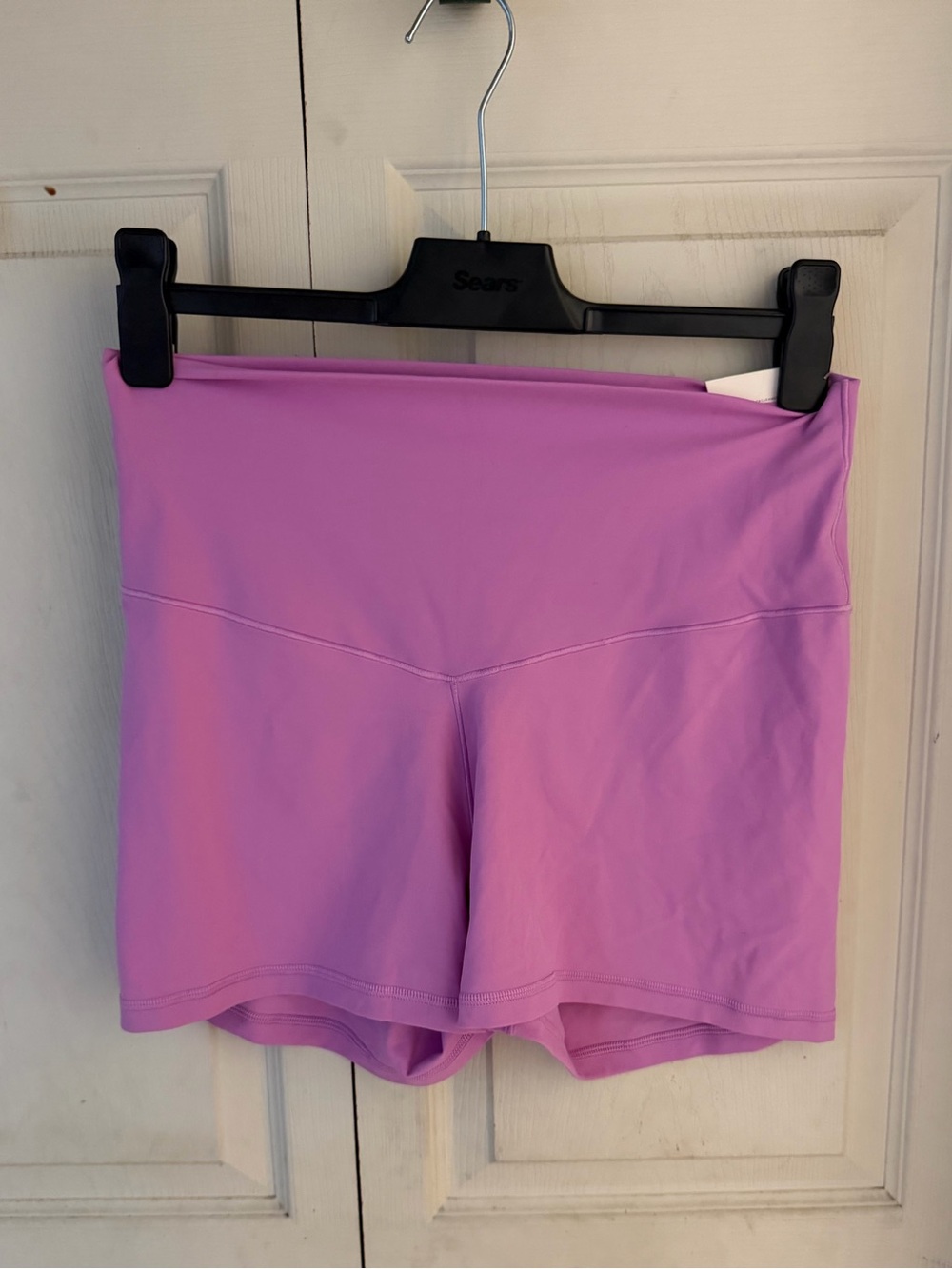 Aerie High-Rise Athletic Bike Shorts in Lavender Pink